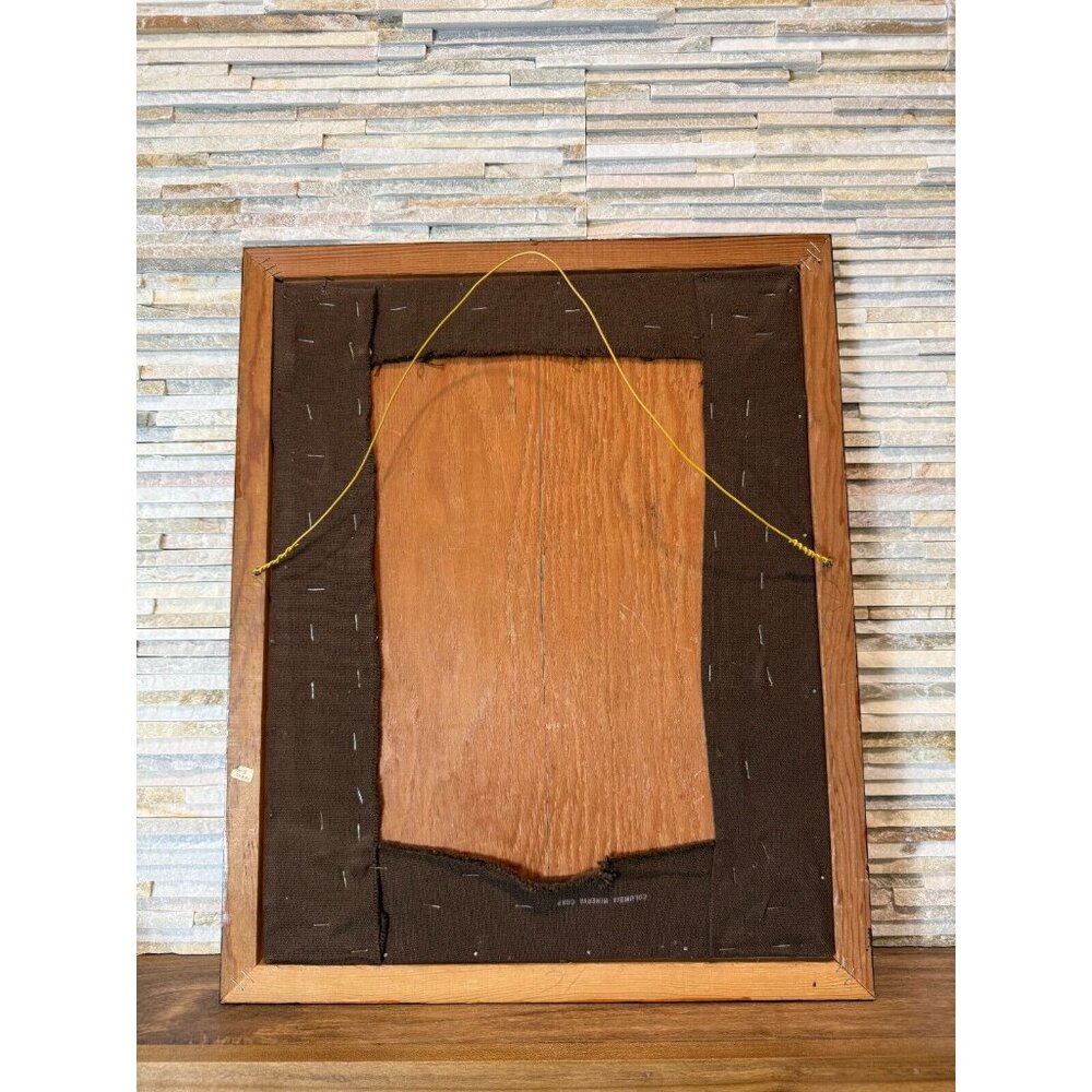 Vintage 70's Crewel Floral Vase Still Life Columbia Minerva‎ 18"x22" Retro - Picture 5 of 7